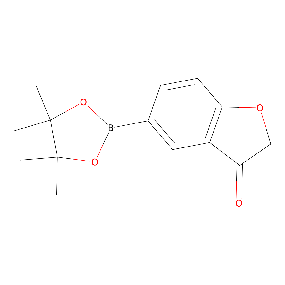 5-(4,4,5,5-tetramethyl-1,3,2-dioxaborolan-2-yl)benzofuran-3(2H)-one molecular structure, CAS 1421327-88-9