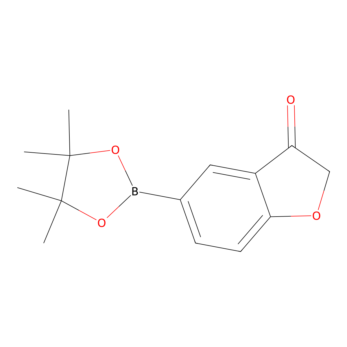 5-(4,4,5,5-tetramethyl-1,3,2-dioxaborolan-2-yl)benzofuran-3(2H)-one molecular structure, CAS 1421327-88-9