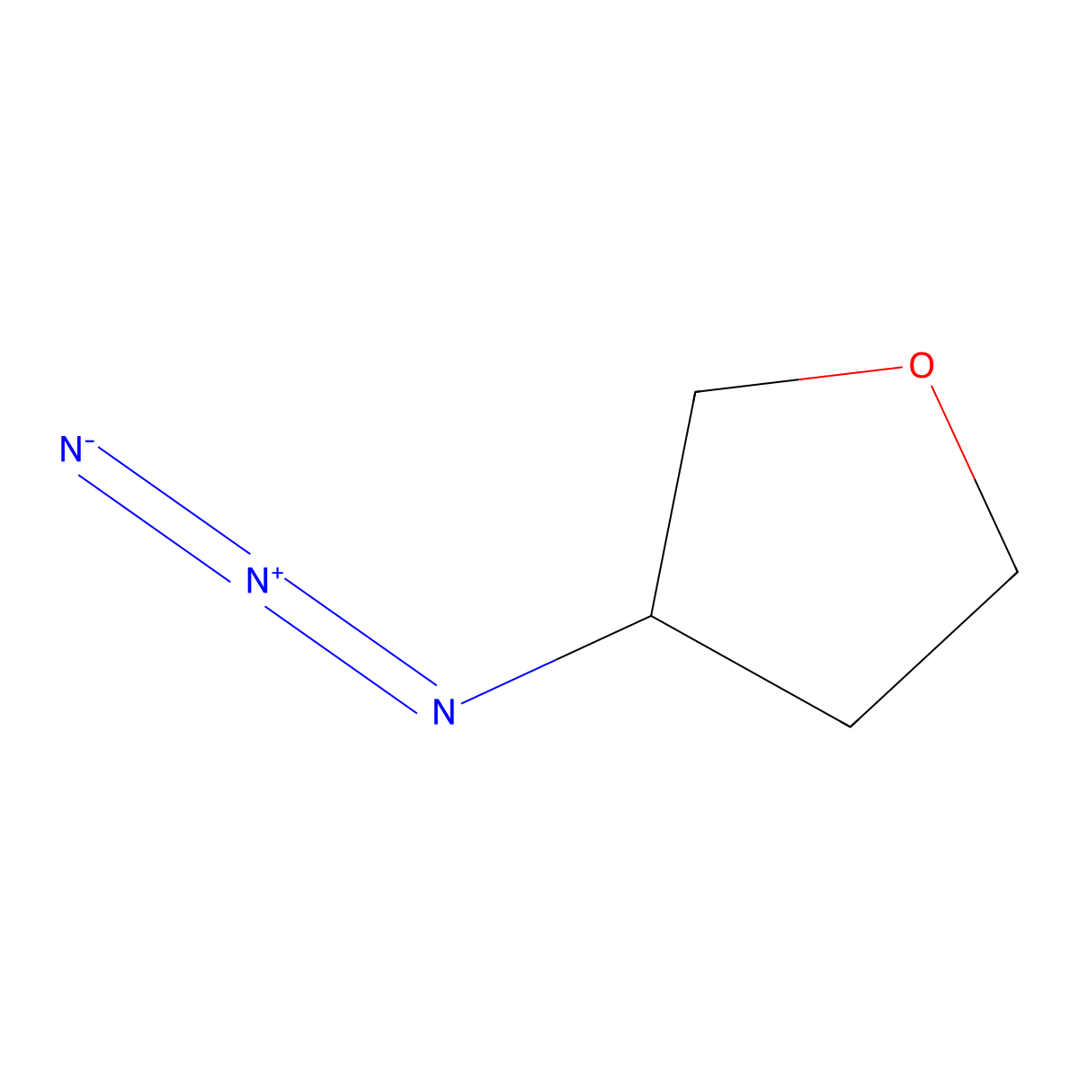 (3R)-3-azidooxolane molecular structure, CAS 1421332-66-2