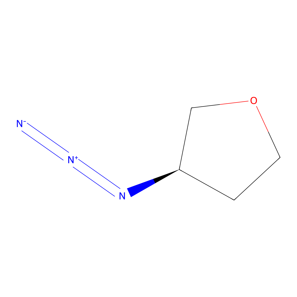 (3R)-3-azidooxolane molecular structure, CAS 1421332-66-2