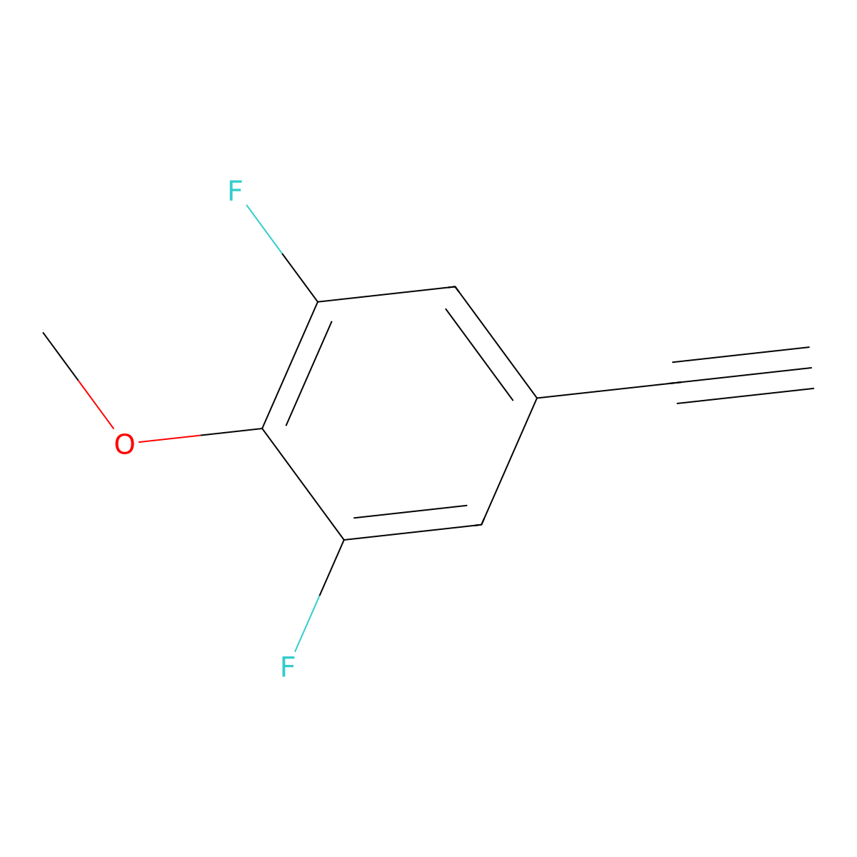 5-Ethynyl-1,3-difluoro-2-methoxybenzene molecular structure, CAS 1421340-96-6