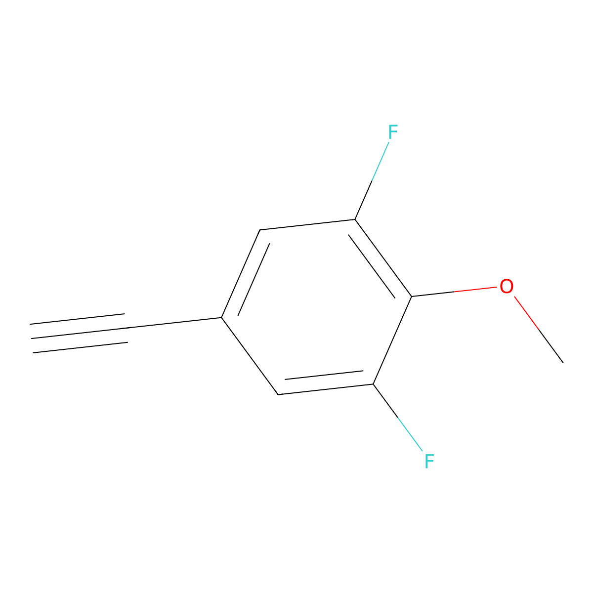 5-Ethynyl-1,3-difluoro-2-methoxybenzene molecular structure, CAS 1421340-96-6