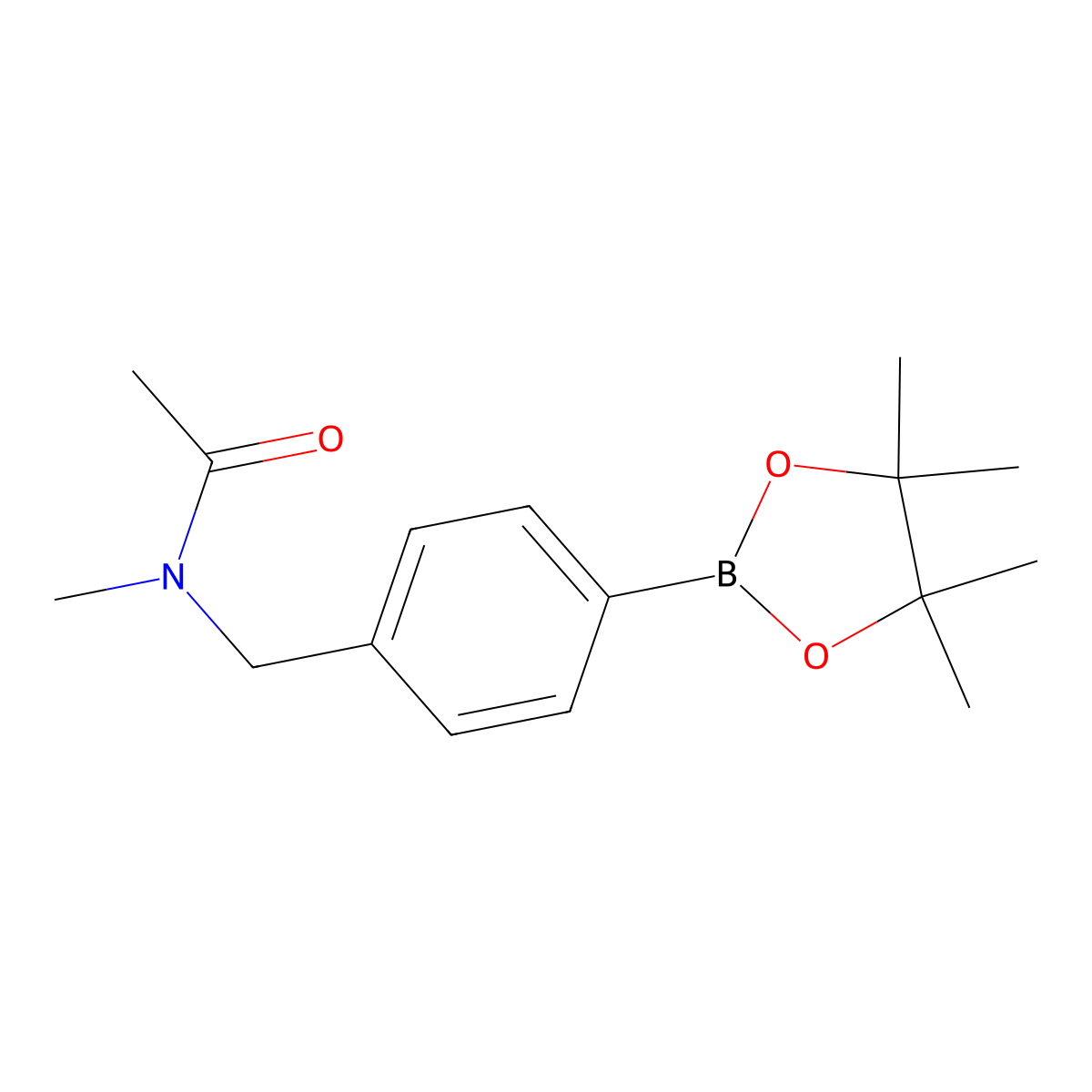 N-methyl-N-(4-(4,4,5,5-tetramethyl-1,3,2-dioxaborolan-2-yl)benzyl)acetamide molecular structure, CAS 1421341-01-6