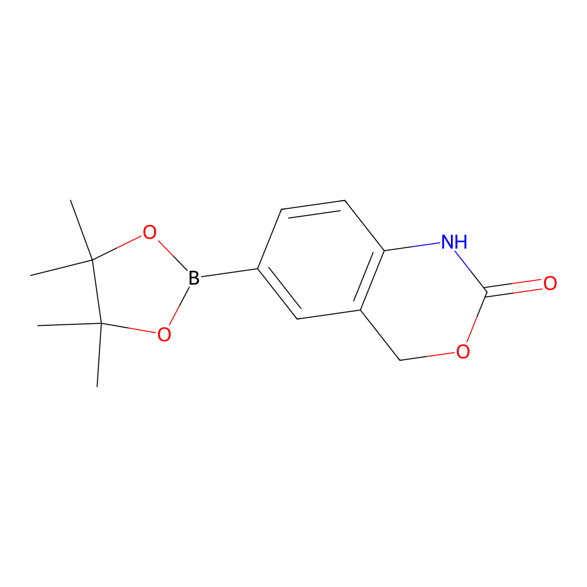 6-(tetramethyl-1,3,2-dioxaborolan-2-yl)-2,4-dihydro-1H-3,1-benzoxazin-2-one molecular structure, CAS 1421341-04-9