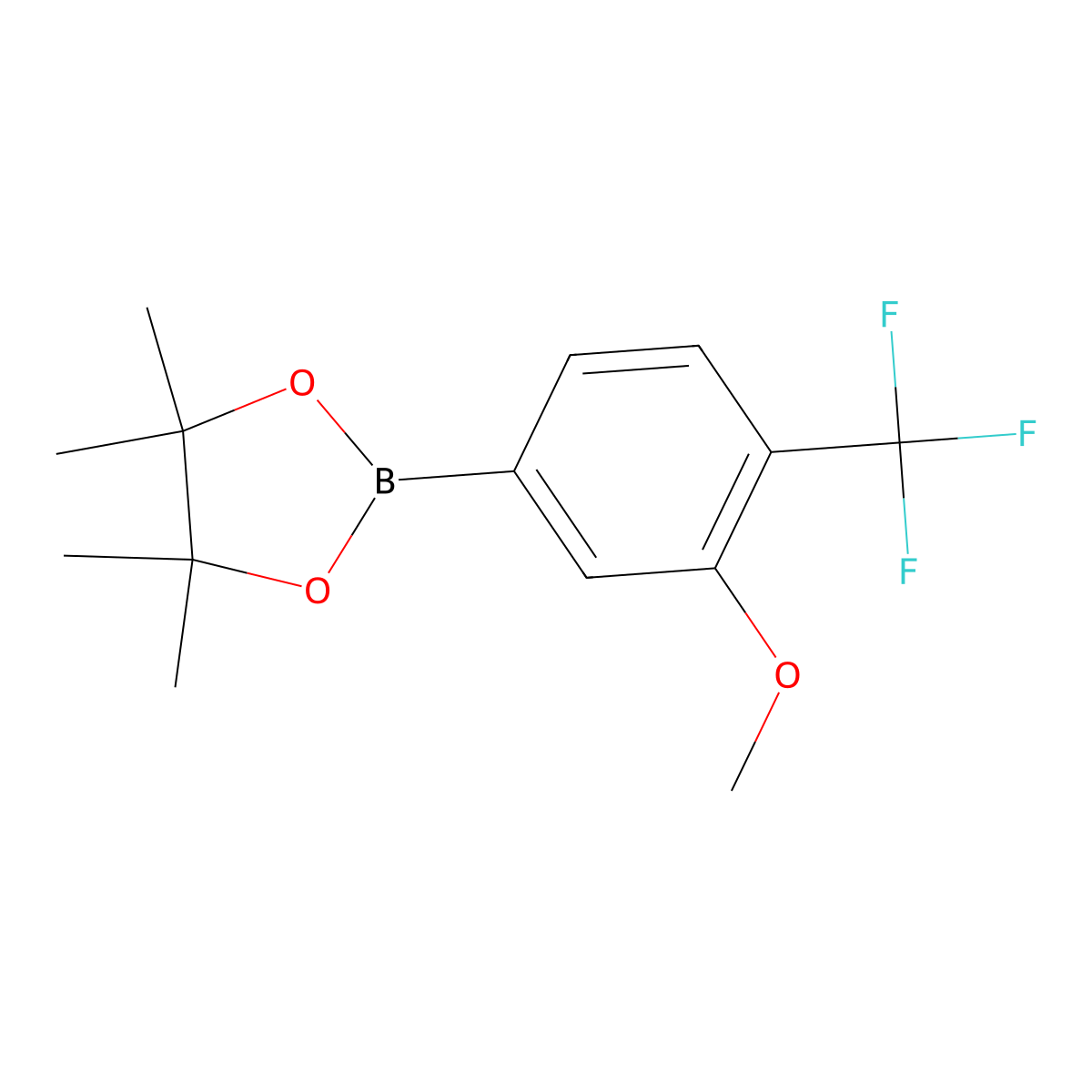 2-[3-Methoxy-4-(trifluoromethyl)phenyl]-4,4,5,5-tetramethyl-1,3,2-dioxaborolane molecular structure, CAS 1421341-06-1