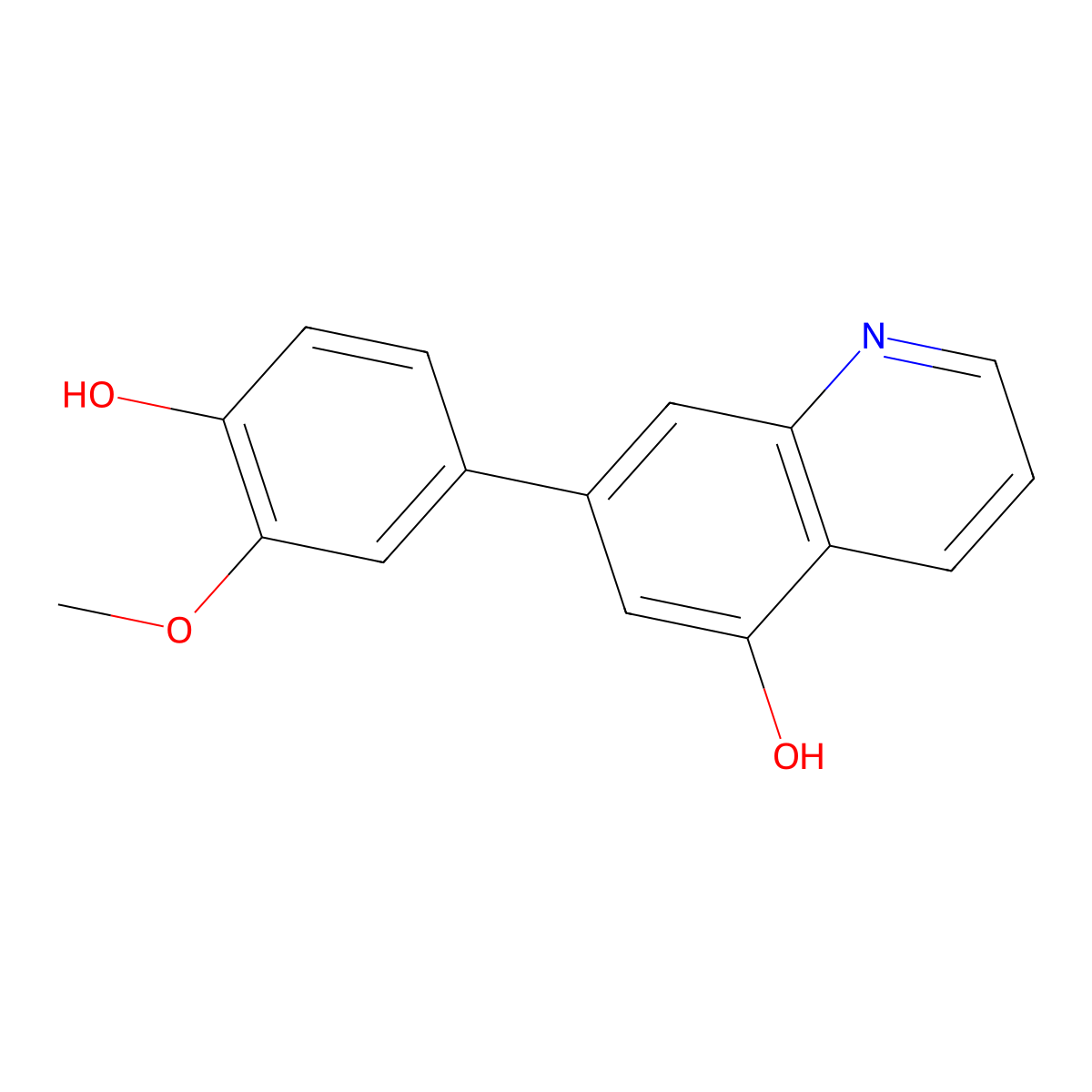 7-(4-Hydroxy-3-methoxyphenyl)-5-quinolinol molecular structure, CAS 1421341-23-2