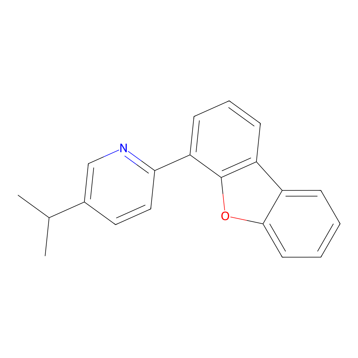 2-(Dibenzo[b,d]furan-4-yl)-5-isopropylpyridine molecular structure, CAS 1421361-85-4
