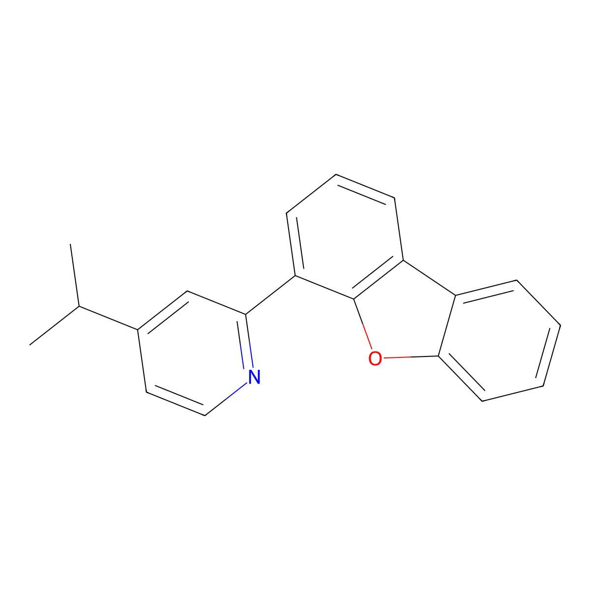 2-(Dibenzo[b,d]furan-4-yl)-4-isopropylpyridine molecular structure, CAS 1421361-87-6