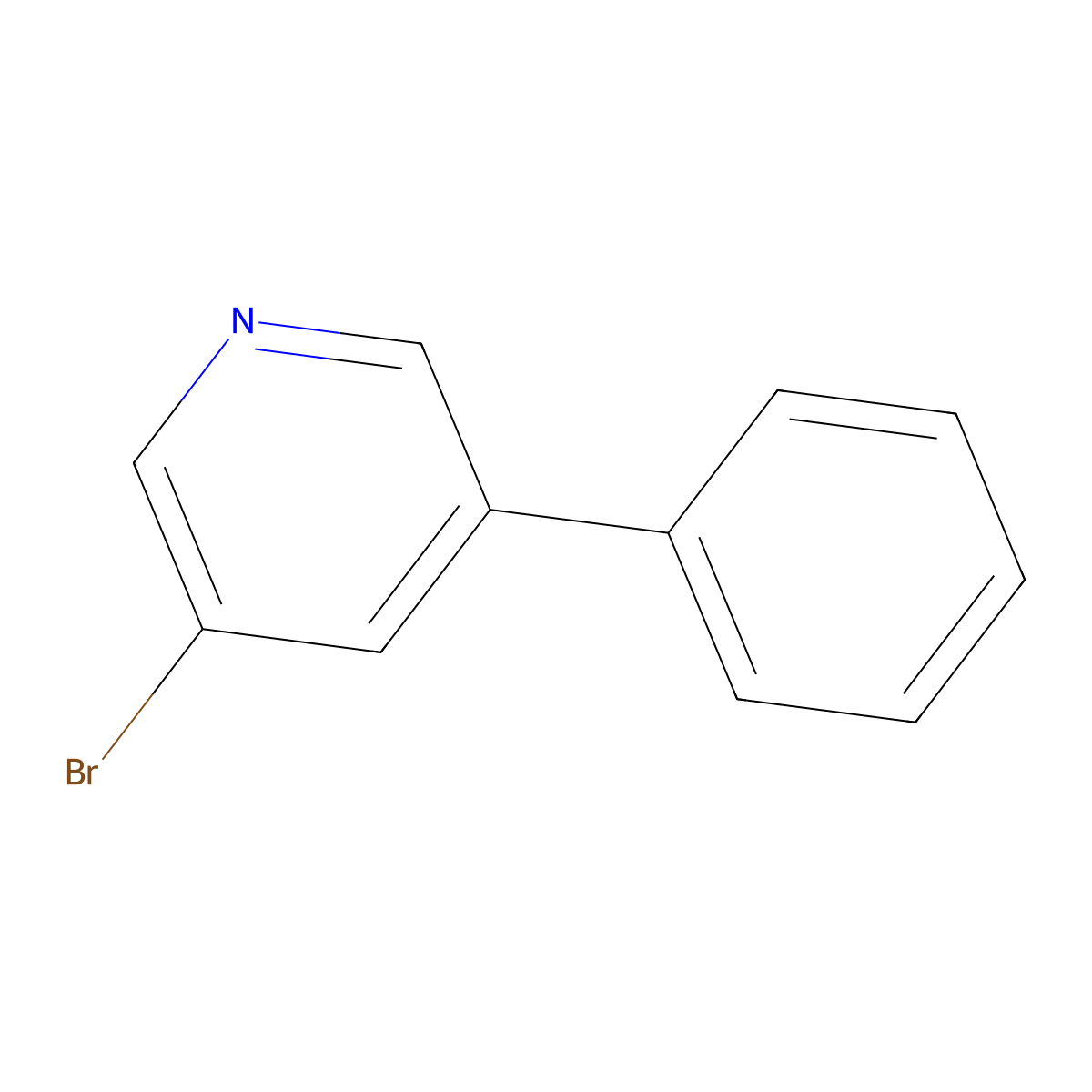 3-Bromo-5-phenylpyridine molecular structure, CAS 142137-17-5
