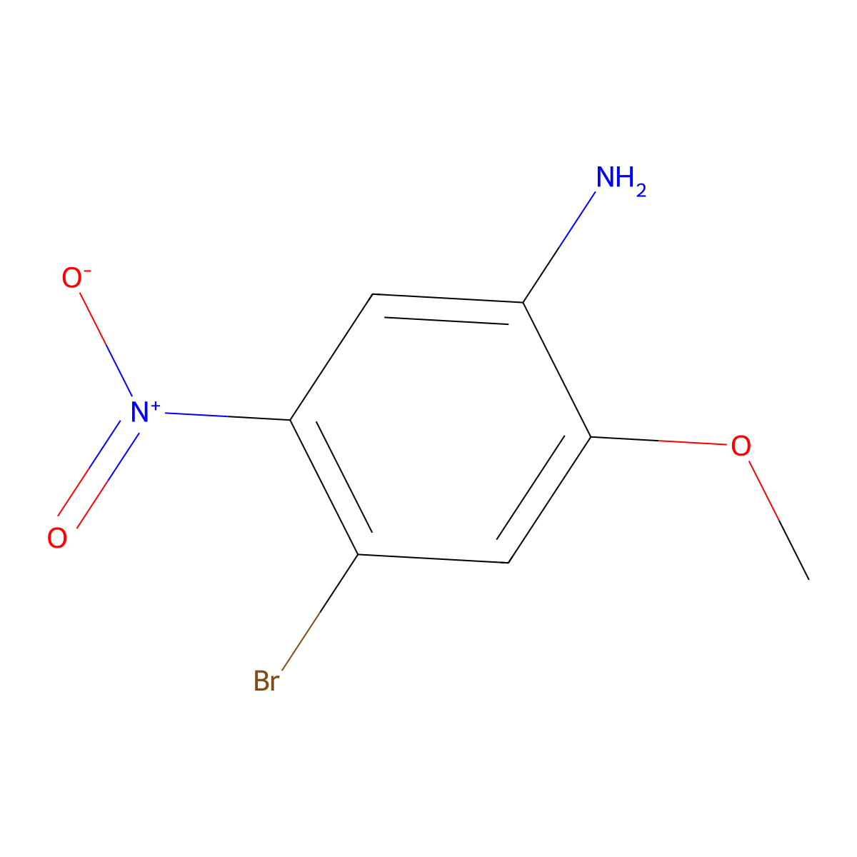4-Bromo-2-methoxy-5-nitroaniline molecular structure, CAS 1421371-97-2
