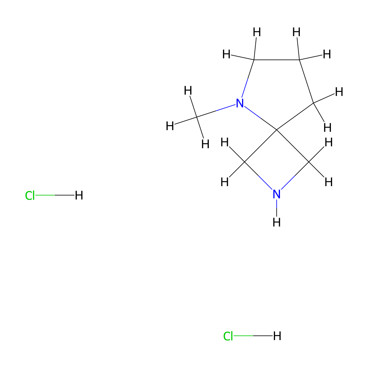5-Methyl-2,5-diazaspiro[3.4]octane dihydrochloride molecular structure, CAS 1421372-18-0