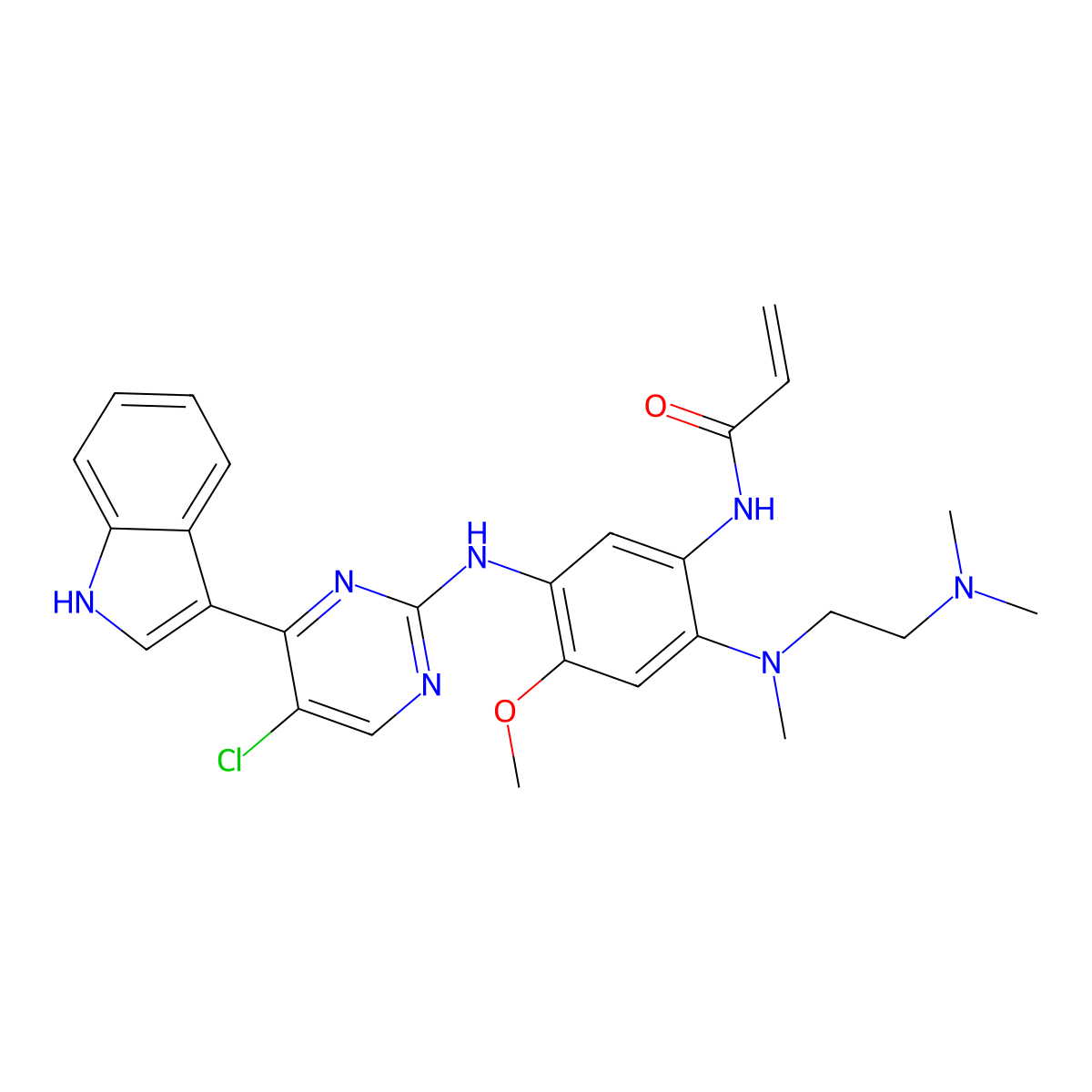 Mutant EGFR inhibitor molecular structure, CAS 1421373-62-7