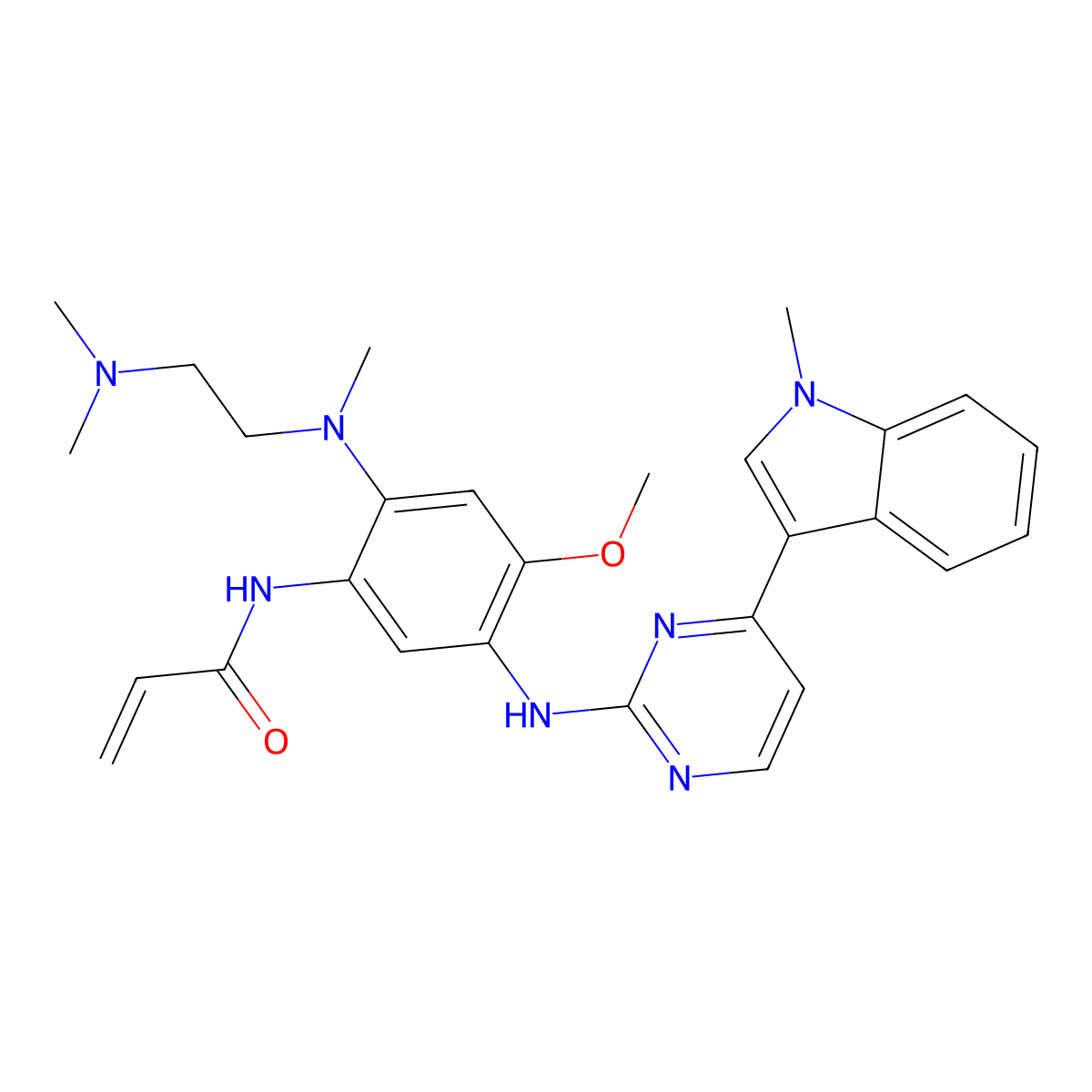 Osimertinib molecular structure, CAS 1421373-65-0