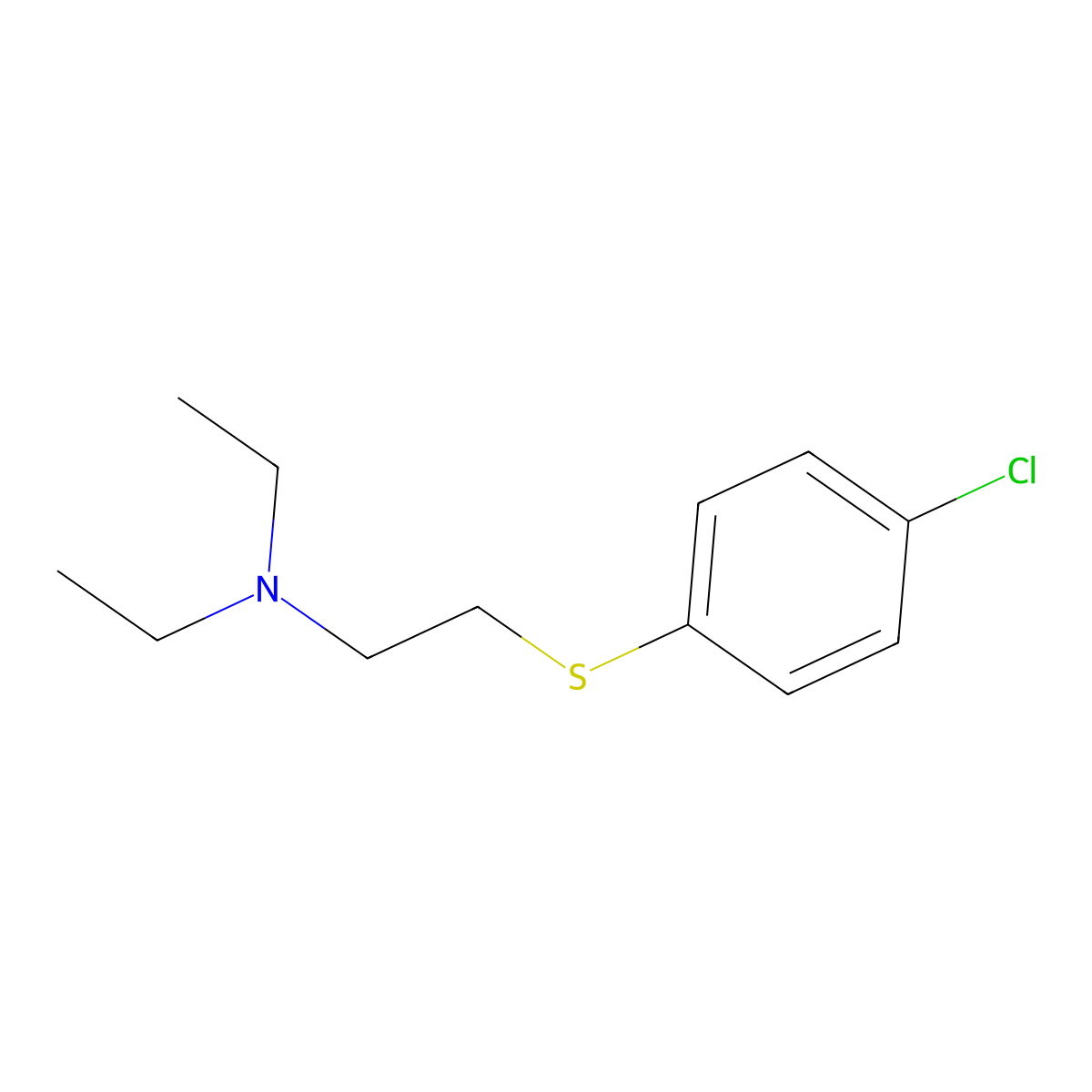 2-(4-Chlorophenylthio)triethylamine molecular structure, CAS 14214-33-6