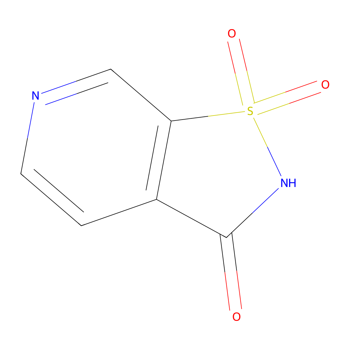 Isothiazolo[5,4-c]pyridin-3(2H)-one 1,1-dioxide molecular structure, CAS 142141-07-9