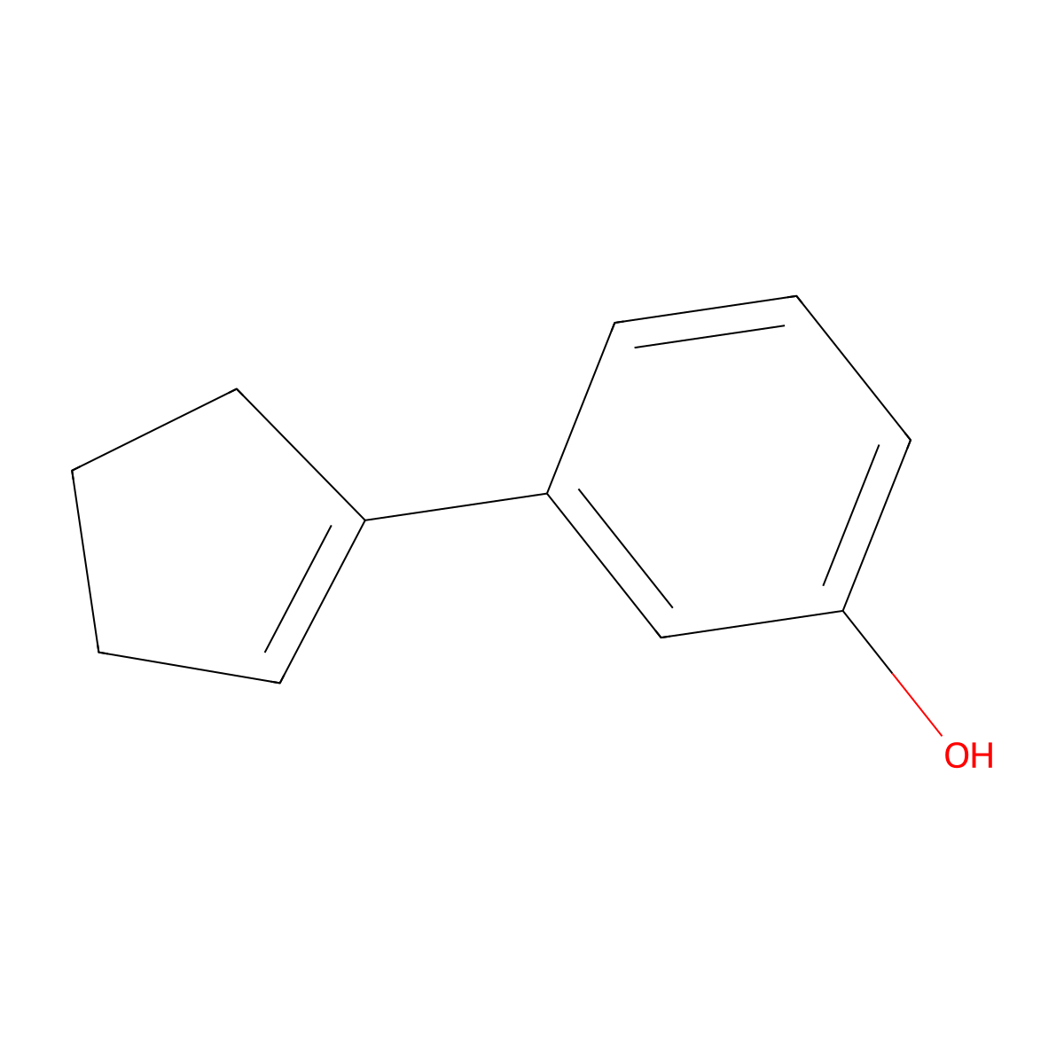 3-(1-Cyclopenten-1-yl)phenol molecular structure, CAS 142144-66-9