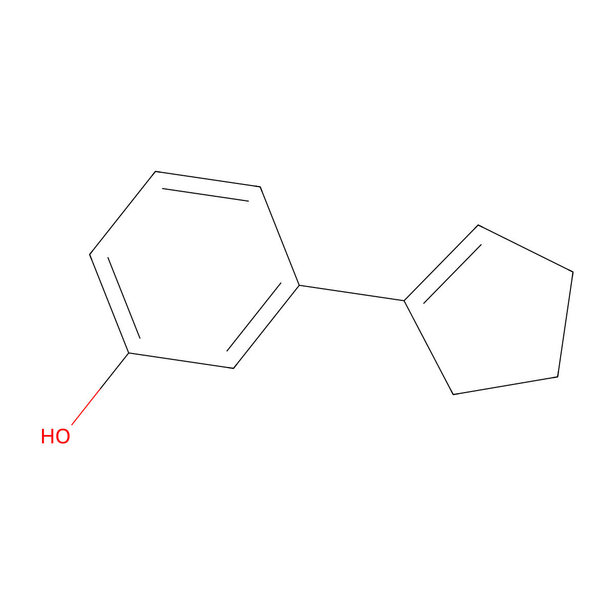 3-(1-Cyclopenten-1-yl)phenol molecular structure, CAS 142144-66-9
