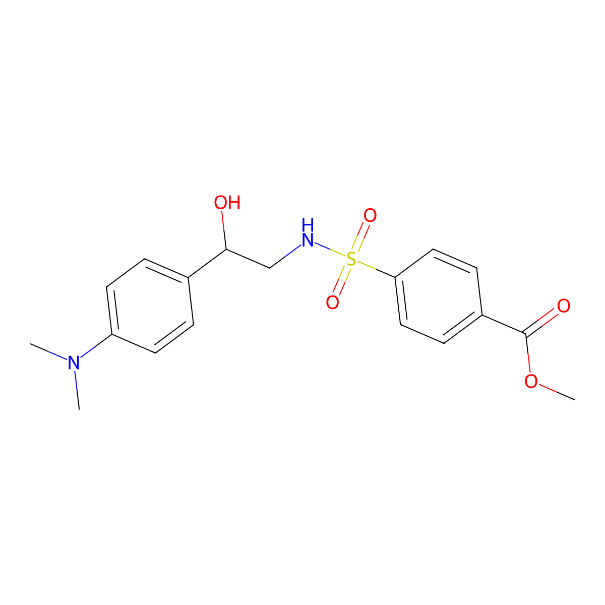 Methyl 4-({2-[4-(dimethylamino)phenyl]-2-hydroxyethyl}sulfamoyl)benzoate molecular structure, CAS 1421442-06-9