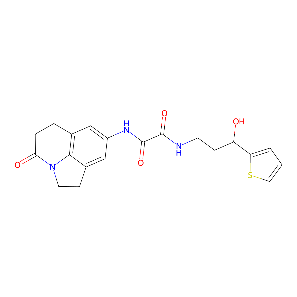N1-(3-hydroxy-3-(thiophen-2-yl)propyl)-N2-(4-oxo-2,4,5,6-tetrahydro-1H-pyrrolo[3,2,1-ij]quinolin-8-yl)oxalamide molecular structure, CAS 1421442-12-7