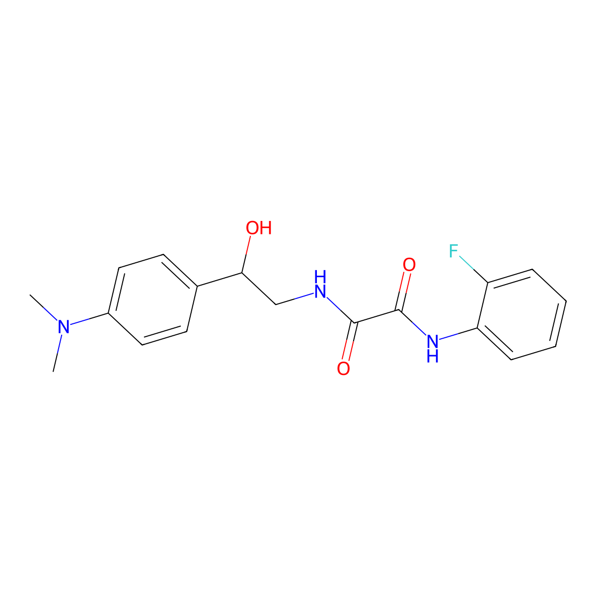 N1-(2-(4-(dimethylamino)phenyl)-2-hydroxyethyl)-N2-(2-fluorophenyl)oxalamide molecular structure, CAS 1421442-13-8