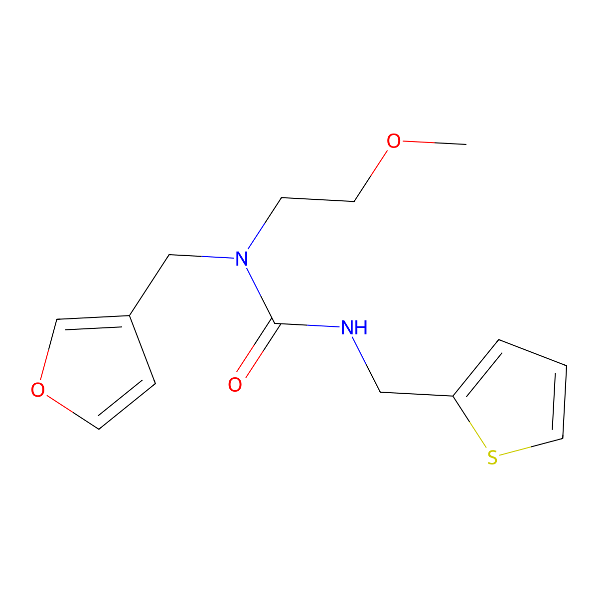 1-(Furan-3-ylmethyl)-1-(2-methoxyethyl)-3-(thiophen-2-ylmethyl)urea molecular structure, CAS 1421442-41-2