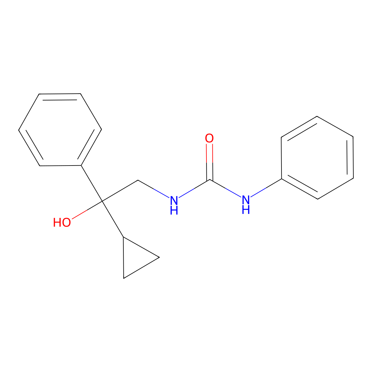 1-(2-Cyclopropyl-2-hydroxy-2-phenylethyl)-3-phenylurea molecular structure, CAS 1421443-09-5