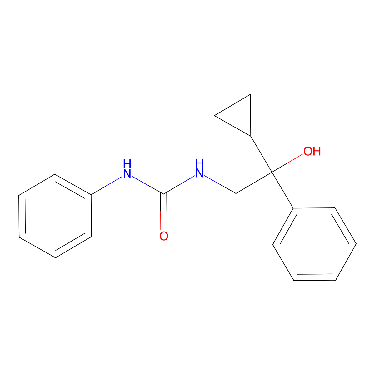 1-(2-Cyclopropyl-2-hydroxy-2-phenylethyl)-3-phenylurea molecular structure, CAS 1421443-09-5