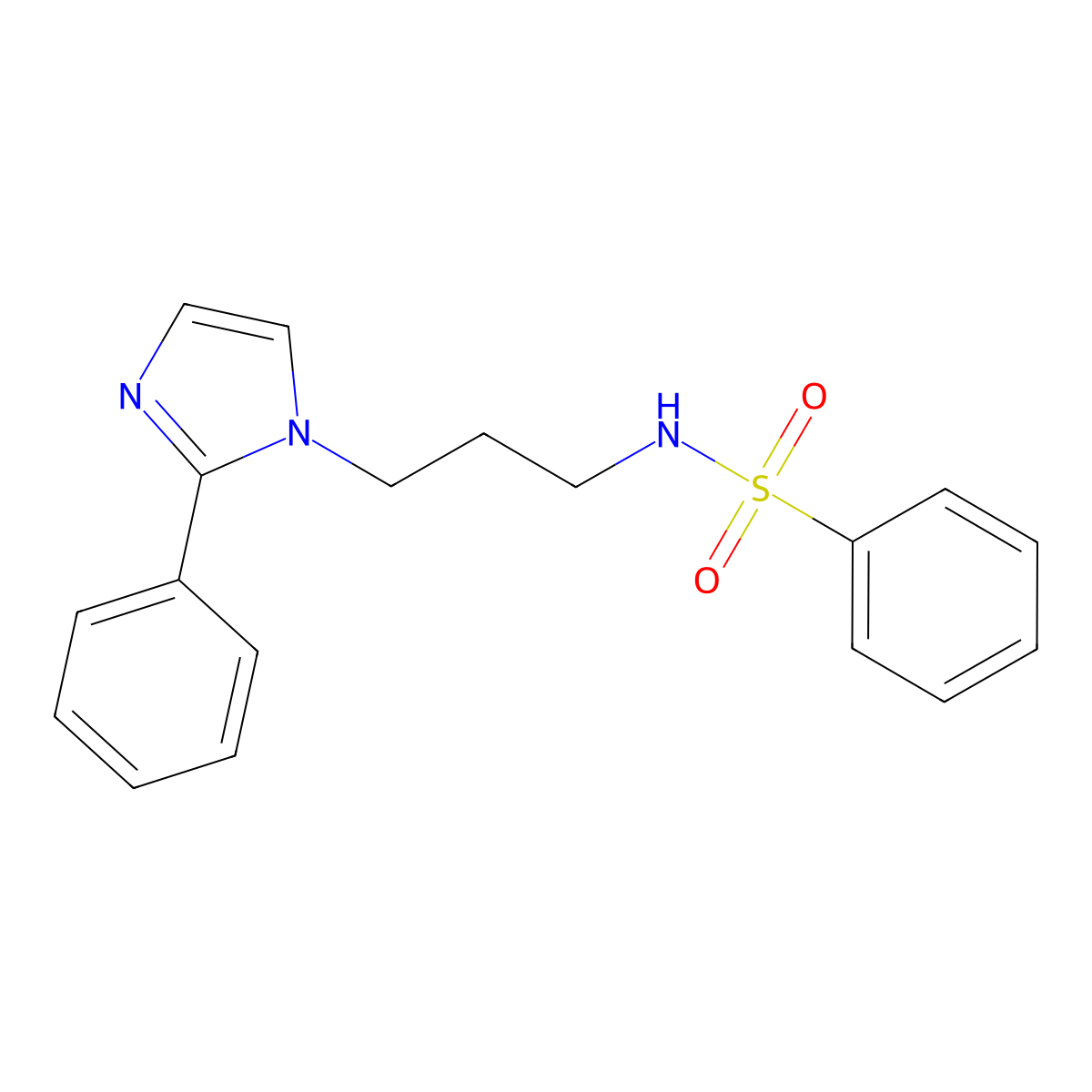 N-(3-(2-phenyl-1H-imidazol-1-yl)propyl)benzenesulfonamide molecular structure, CAS 1421443-30-2