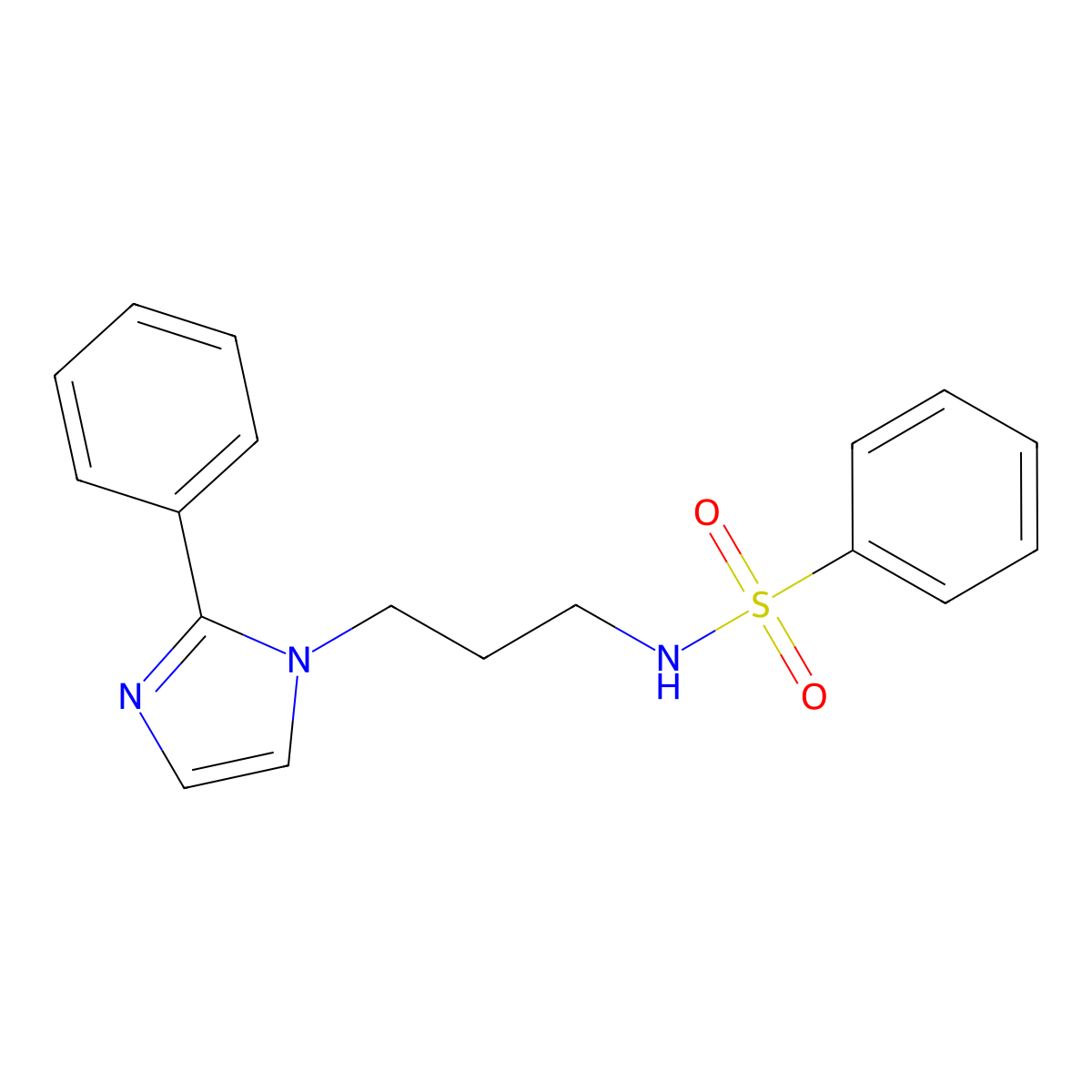 N-(3-(2-phenyl-1H-imidazol-1-yl)propyl)benzenesulfonamide molecular structure, CAS 1421443-30-2