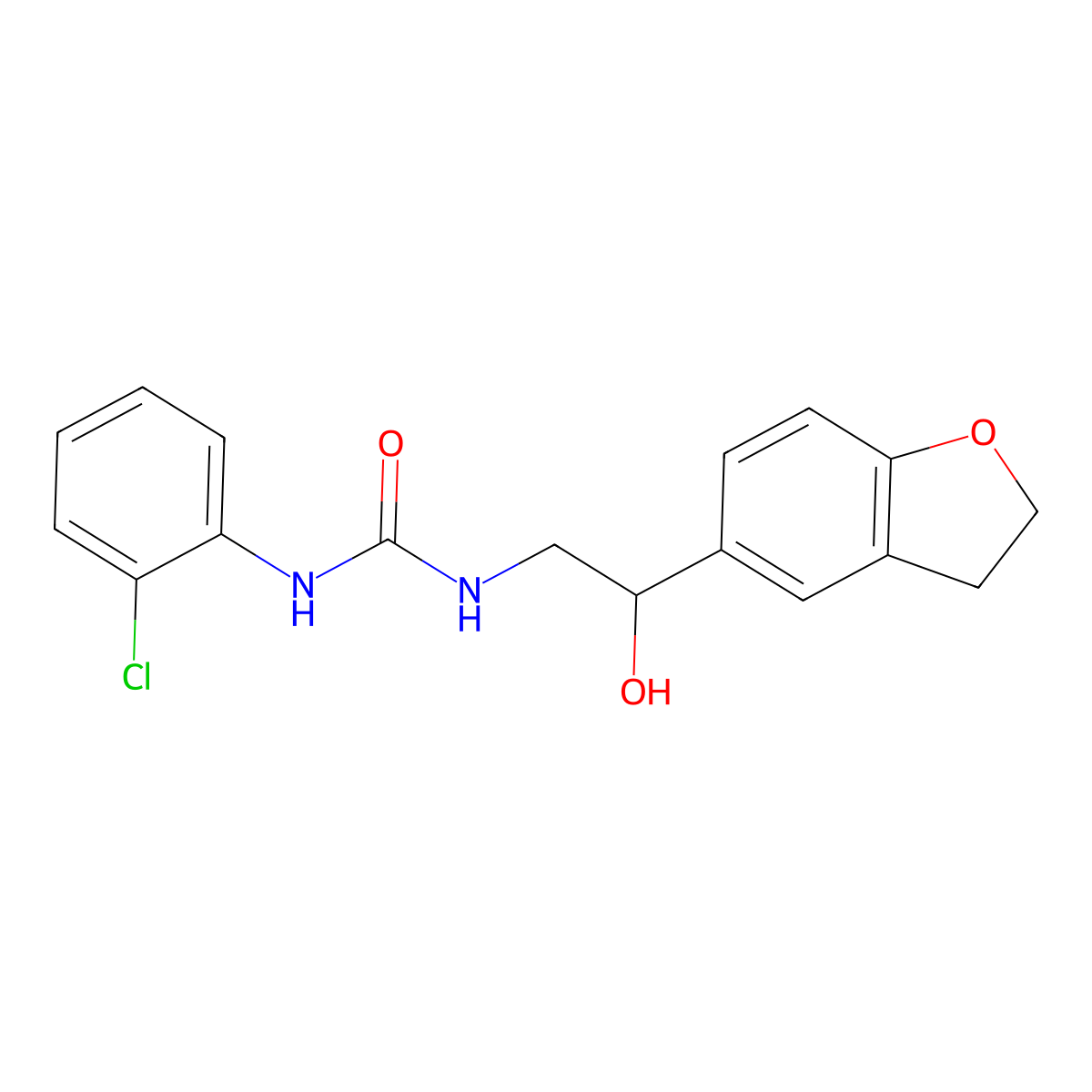 1-(2-Chlorophenyl)-3-(2-(2,3-dihydrobenzofuran-5-yl)-2-hydroxyethyl)urea molecular structure, CAS 1421443-73-3