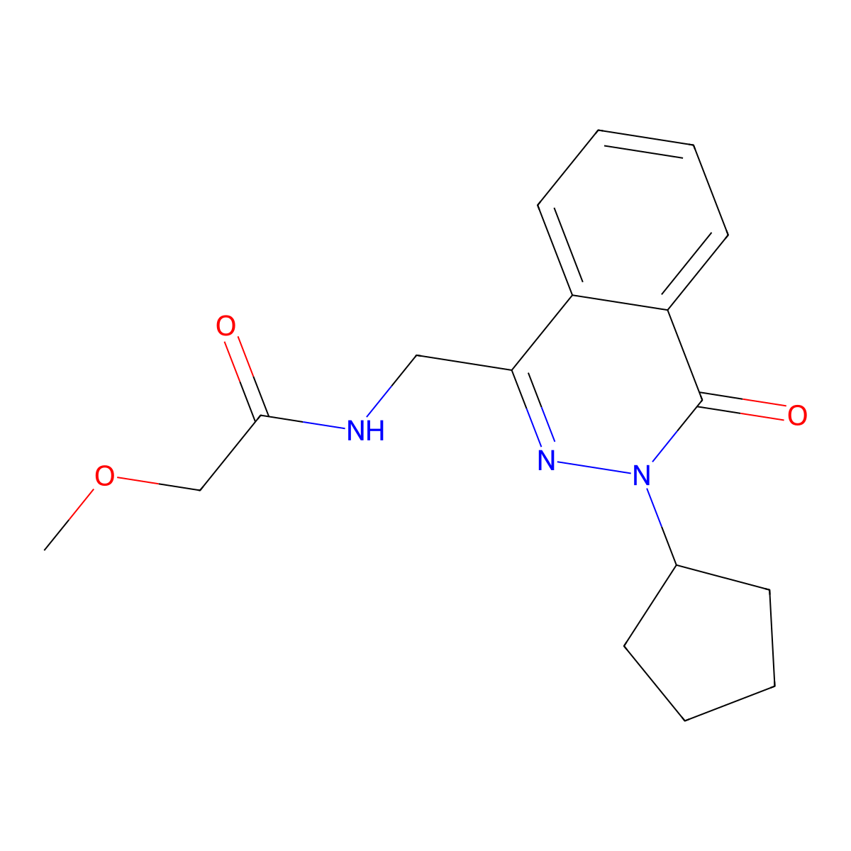 N-[(3-cyclopentyl-4-oxo-3,4-dihydrophthalazin-1-yl)methyl]-2-methoxyacetamide molecular structure, CAS 1421443-75-5