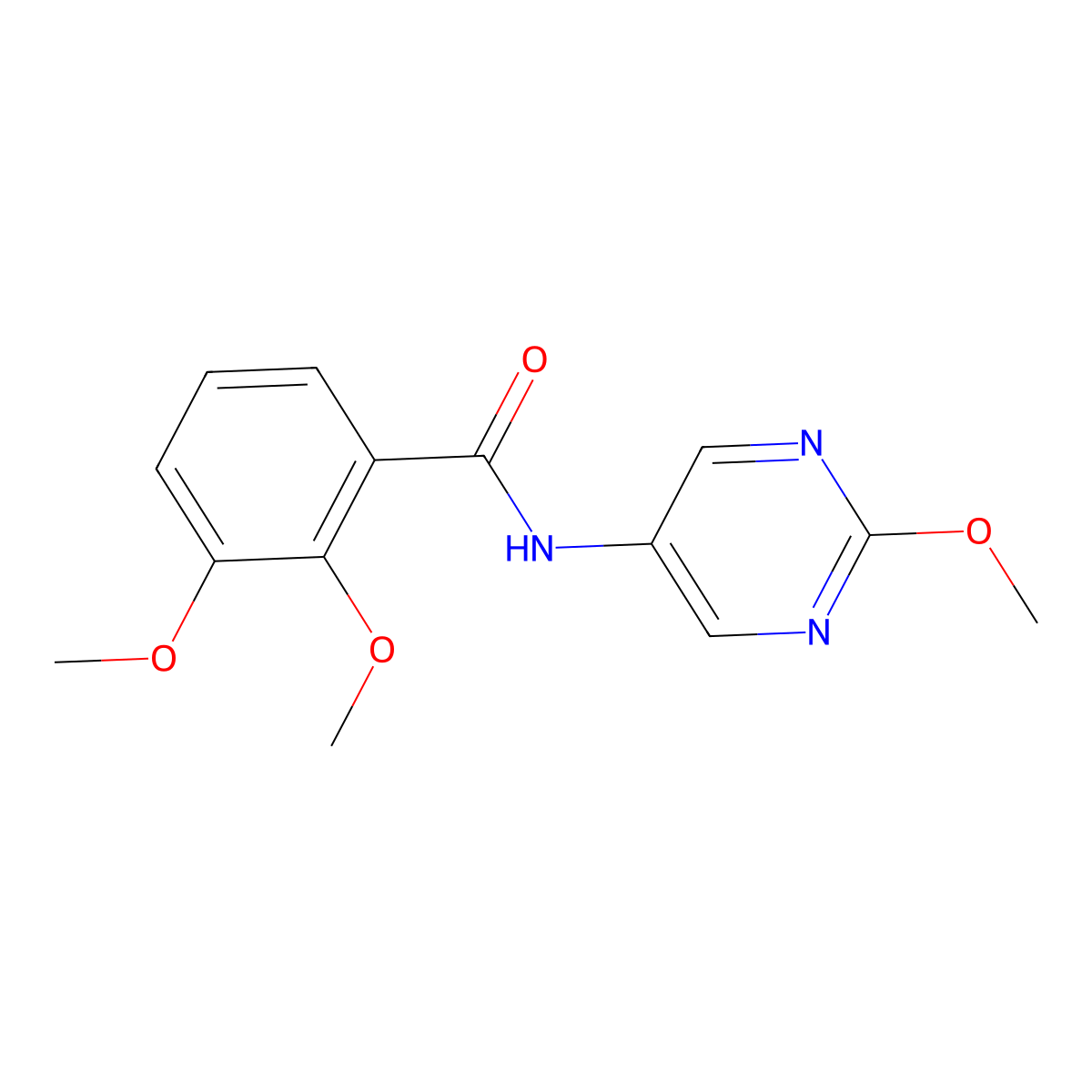 2,3-dimethoxy-N-(2-methoxypyrimidin-5-yl)benzamide molecular structure, CAS 1421444-29-2