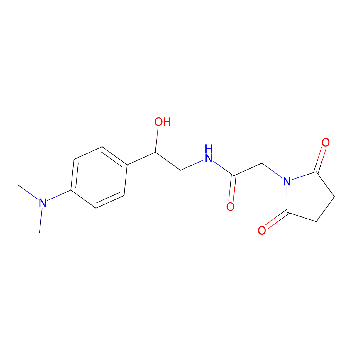 N-{2-[4-(Dimethylamino)phenyl]-2-hydroxyethyl}-2-(2,5-dioxopyrrolidin-1-YL)acetamide molecular structure, CAS 1421444-44-1