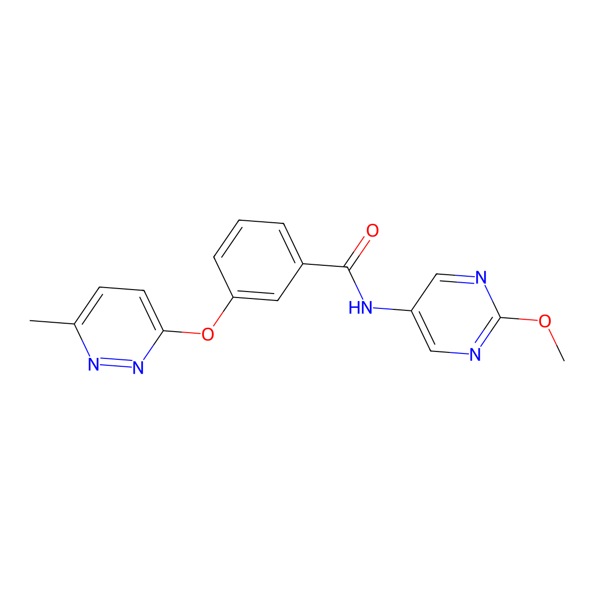 N-(2-Methoxypyrimidin-5-YL)-3-[(6-methylpyridazin-3-YL)oxy]benzamide molecular structure, CAS 1421444-45-2