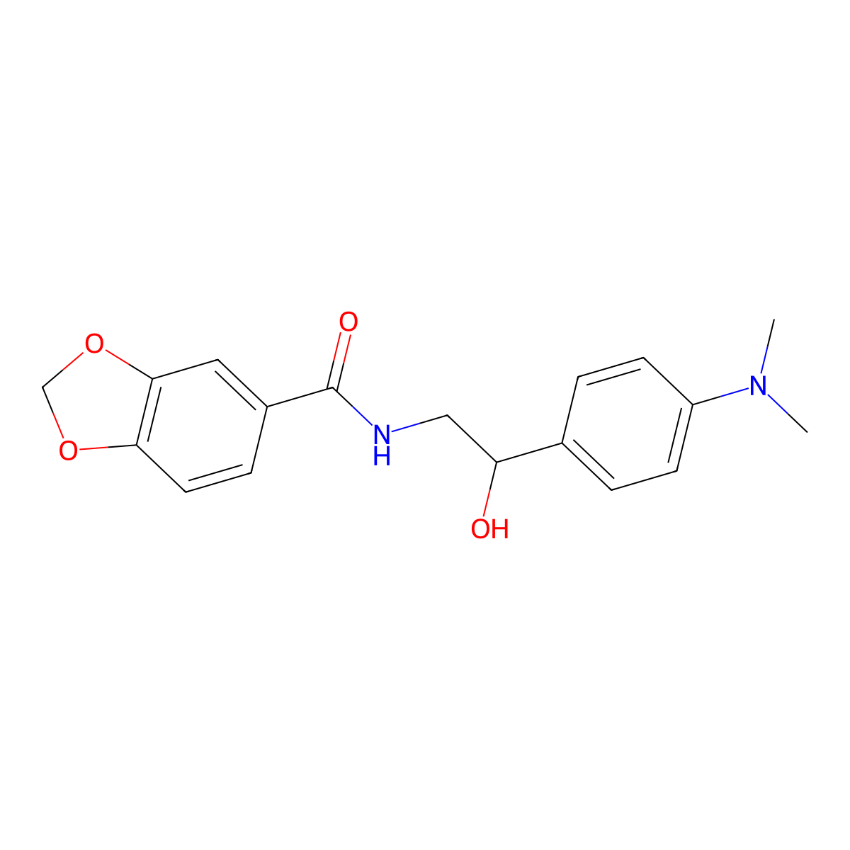 N-(2-(4-(dimethylamino)phenyl)-2-hydroxyethyl)benzo[d][1,3]dioxole-5-carboxamide molecular structure, CAS 1421444-52-1