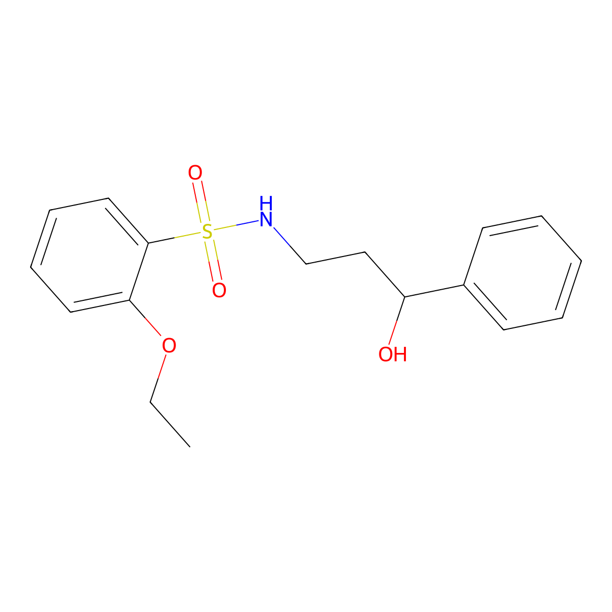 2-ethoxy-N-(3-hydroxy-3-phenylpropyl)benzenesulfonamide molecular structure, CAS 1421444-73-6