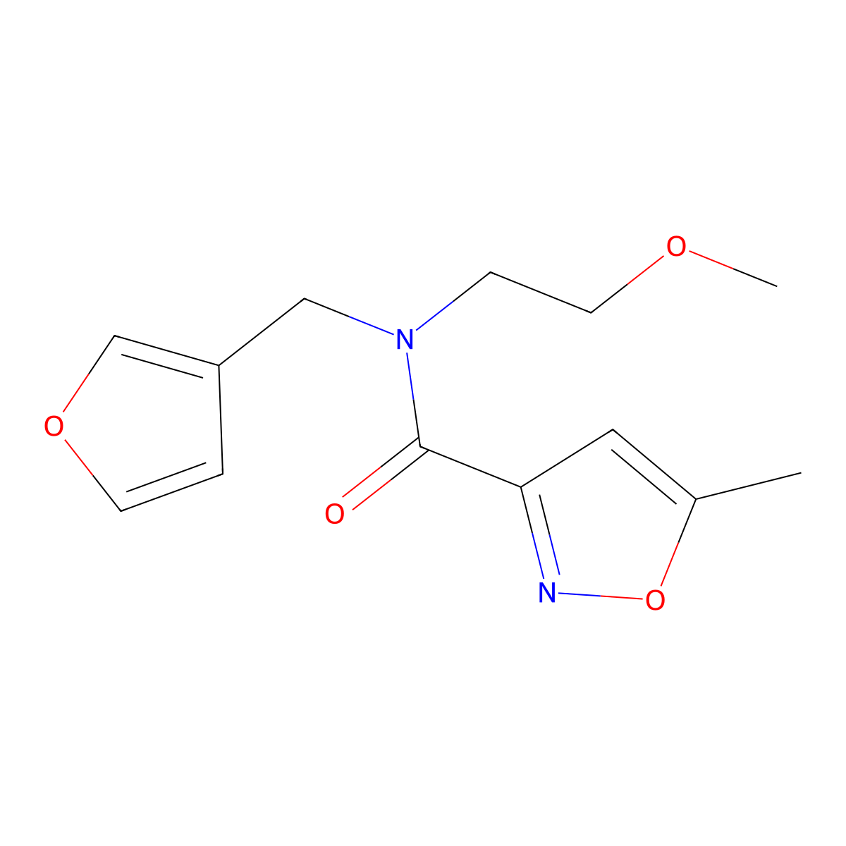 N-(furan-3-ylmethyl)-N-(2-methoxyethyl)-5-methylisoxazole-3-carboxamide molecular structure, CAS 1421444-82-7