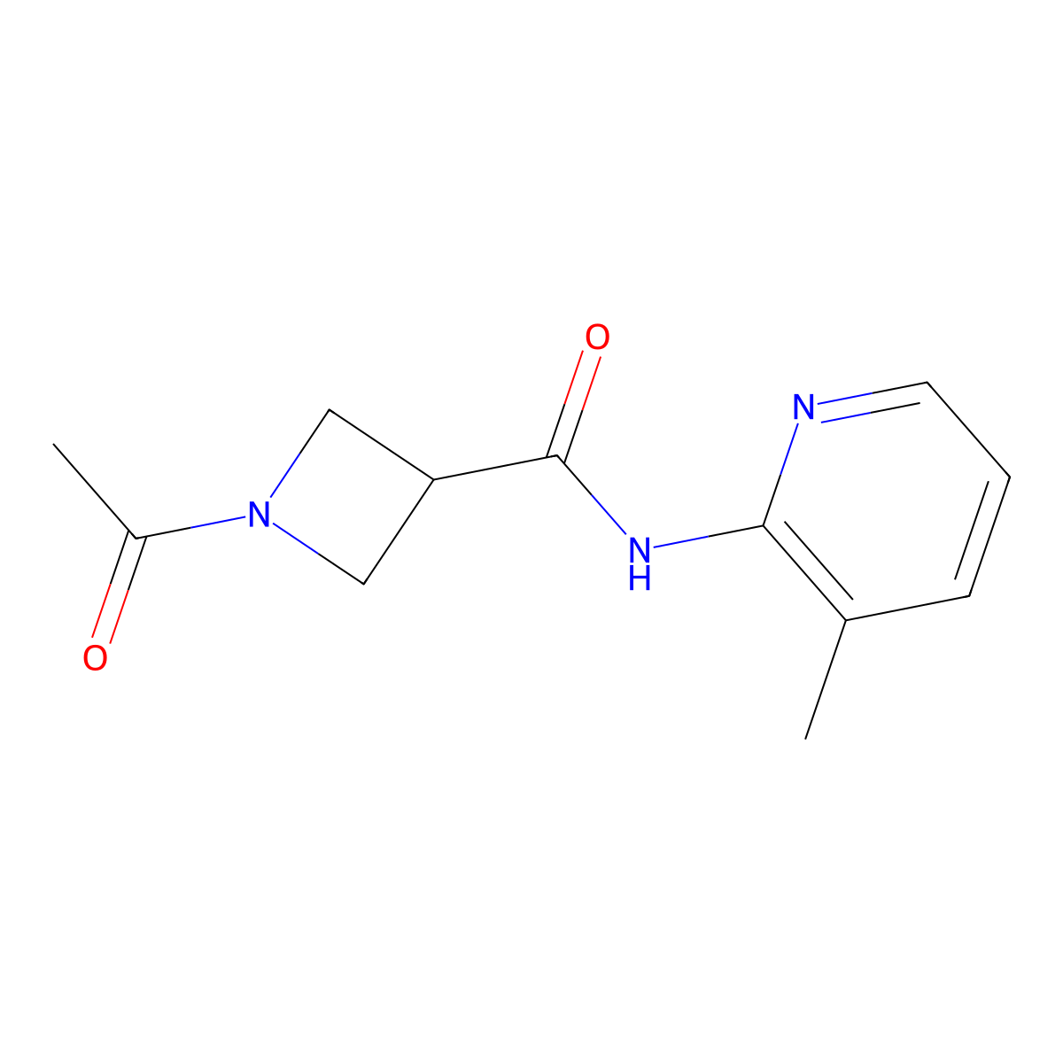 1-acetyl-N-(3-methylpyridin-2-yl)azetidine-3-carboxamide molecular structure, CAS 1421444-86-1