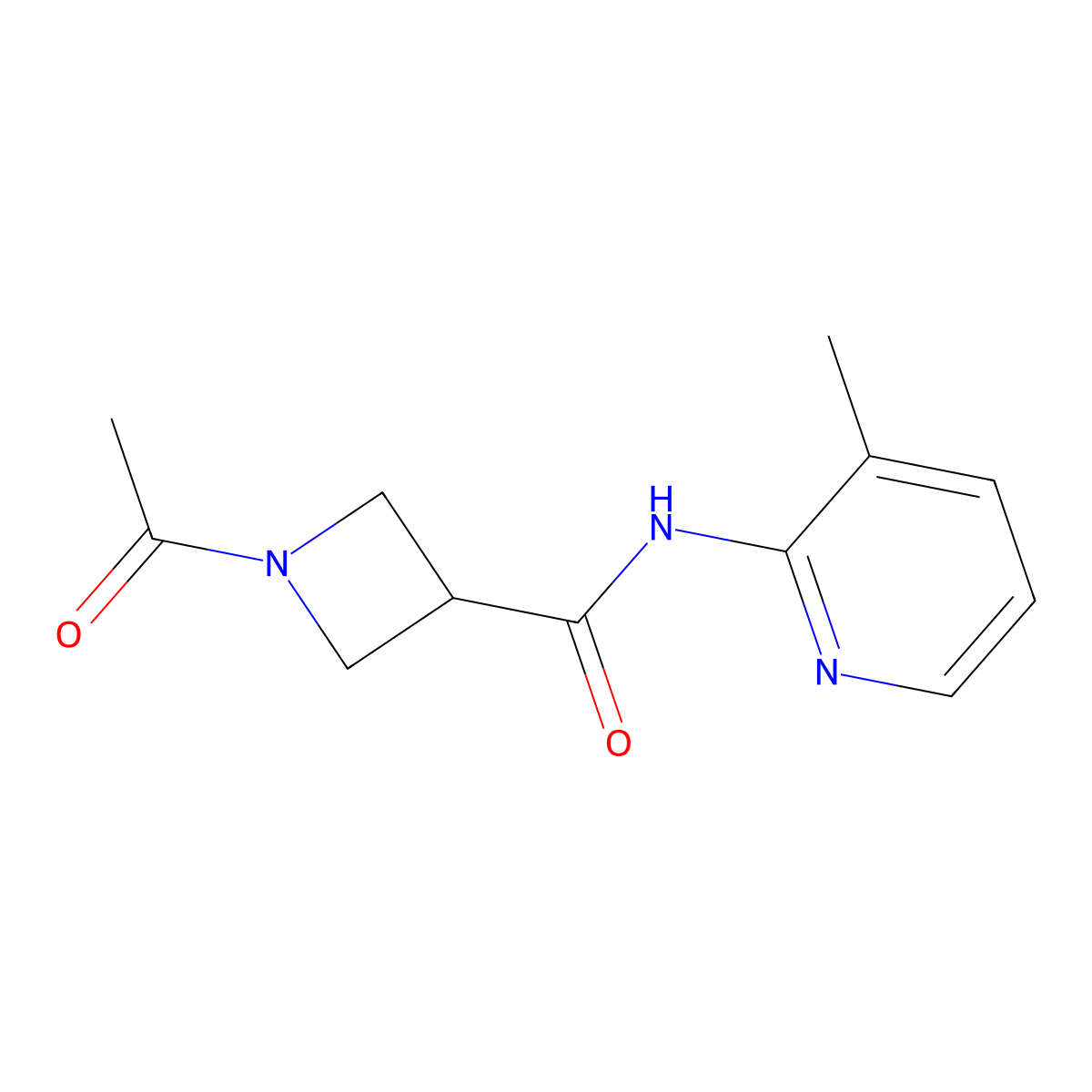 1-acetyl-N-(3-methylpyridin-2-yl)azetidine-3-carboxamide molecular structure, CAS 1421444-86-1