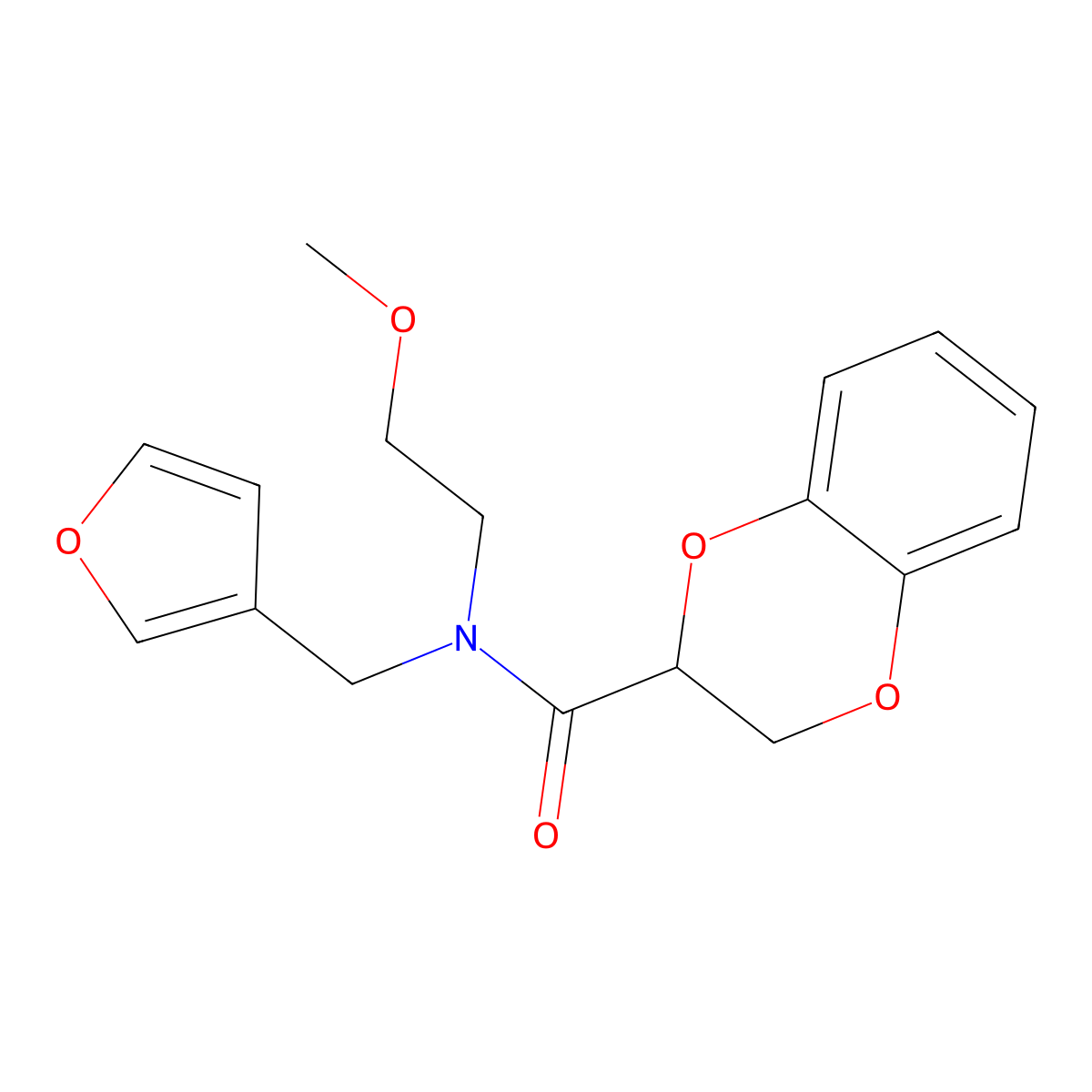 N-(furan-3-ylmethyl)-N-(2-methoxyethyl)-2,3-dihydrobenzo[b][1,4]dioxine-2-carboxamide molecular structure, CAS 1421444-92-9