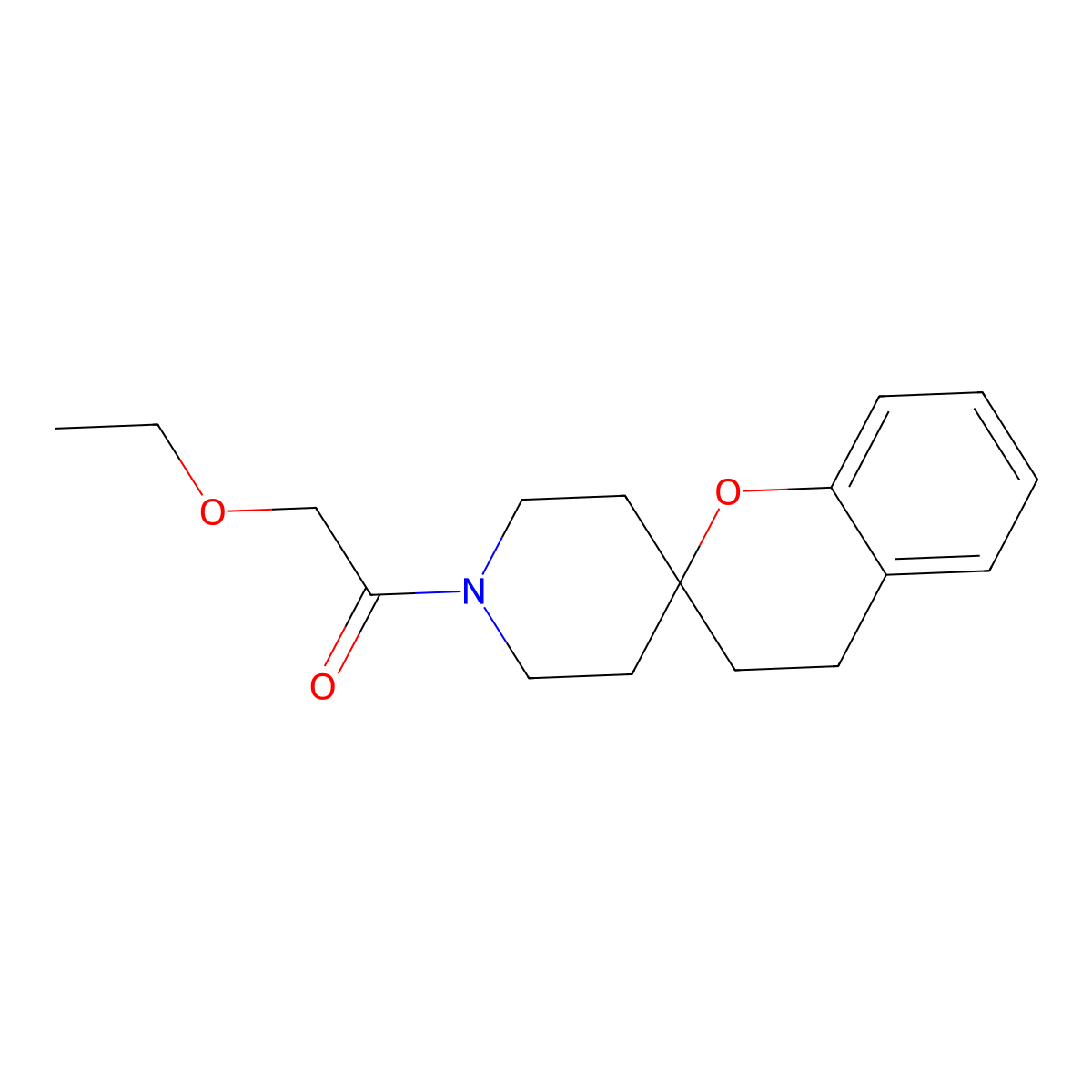 1-{3,4-Dihydrospiro[1-benzopyran-2,4'-piperidine]-1'-yl}-2-ethoxyethan-1-one molecular structure, CAS 1421445-25-1