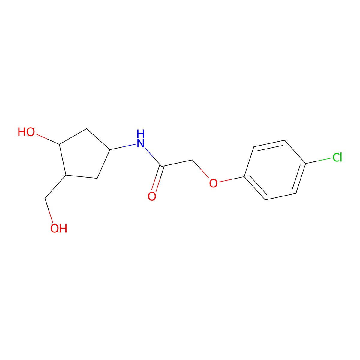 2-(4-Chlorophenoxy)-N-[3-hydroxy-4-(hydroxymethyl)cyclopentyl]acetamide molecular structure, CAS 1421445-29-5