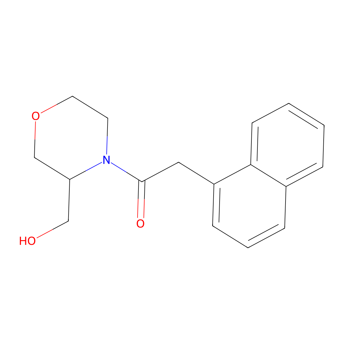 1-(3-(Hydroxymethyl)morpholino)-2-(naphthalen-1-yl)ethanone molecular structure, CAS 1421445-76-2