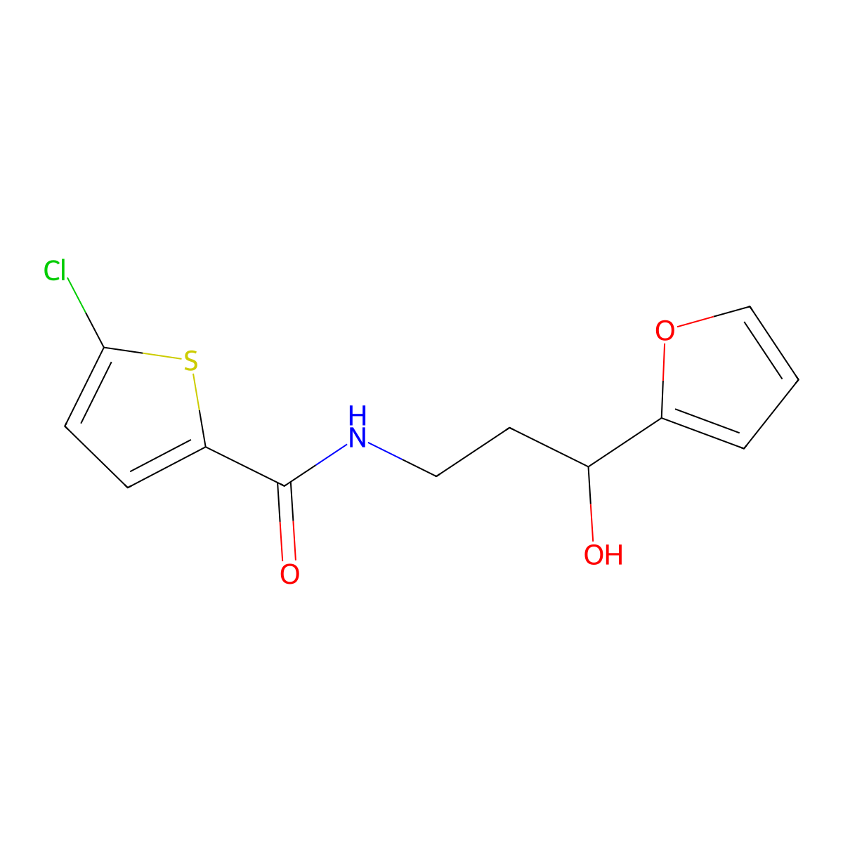 5-Chloro-N-[3-(furan-2-YL)-3-hydroxypropyl]thiophene-2-carboxamide molecular structure, CAS 1421446-08-3