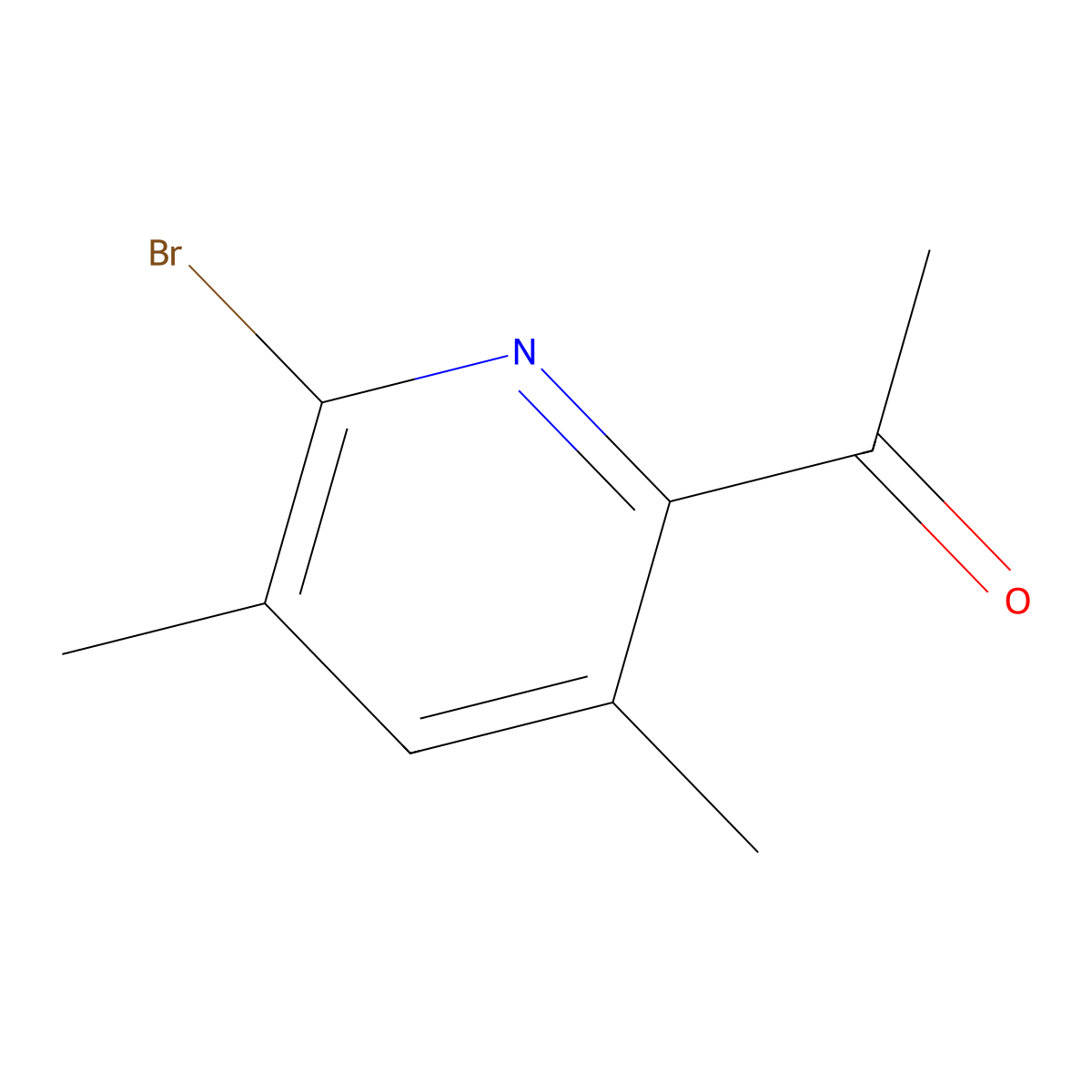 1-(6-Bromo-3,5-dimethylpyridin-2-yl)ethanone molecular structure, CAS 1421448-34-1