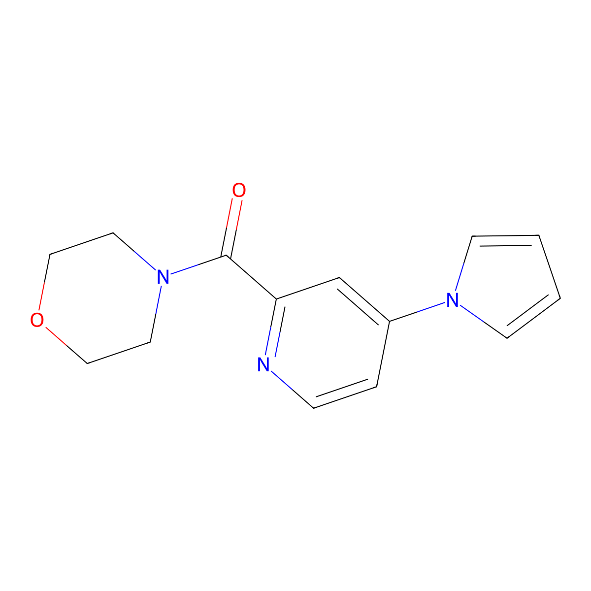 (4-(1H-pyrrol-1-yl)pyridin-2-yl)(morpholino)methanone molecular structure, CAS 1421448-79-4