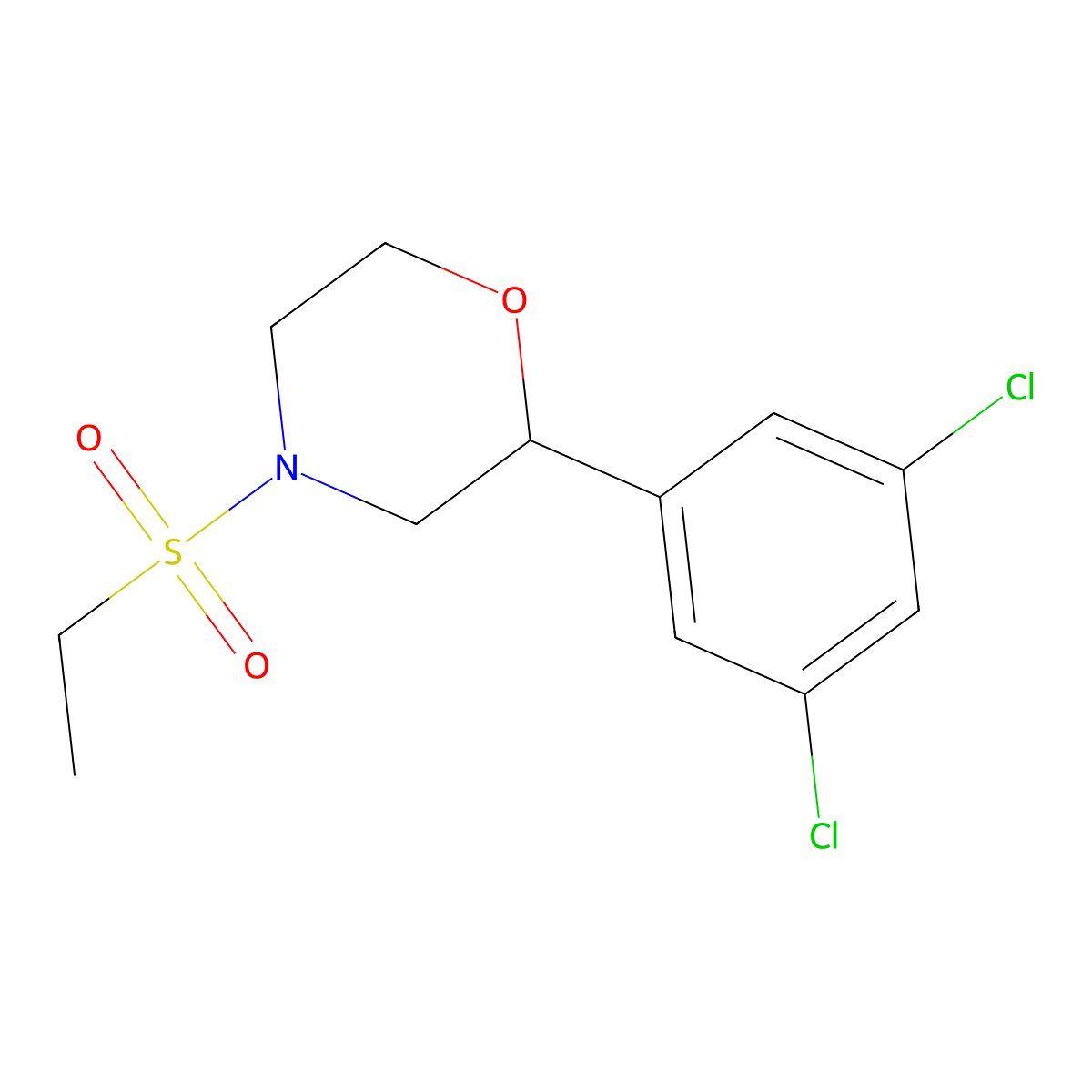 2-(3,5-Dichlorophenyl)-4-(ethylsulfonyl)morpholine molecular structure, CAS 1421449-03-7