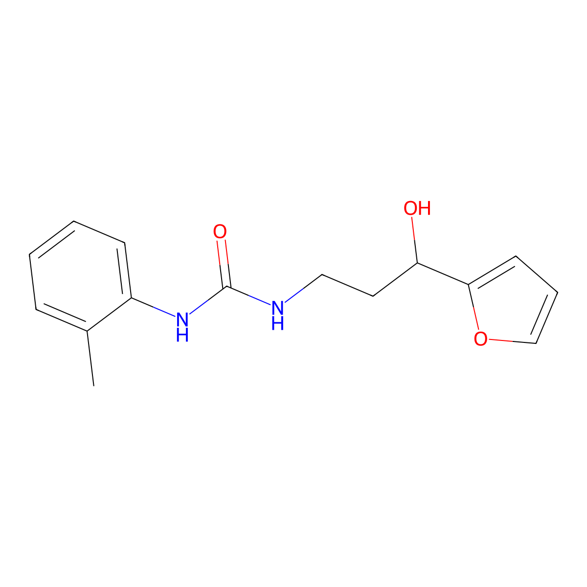 1-(3-(Furan-2-yl)-3-hydroxypropyl)-3-(o-tolyl)urea molecular structure, CAS 1421449-45-7