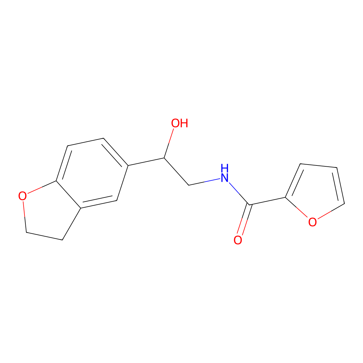 N-(2-(2,3-dihydrobenzofuran-5-yl)-2-hydroxyethyl)furan-2-carboxamide molecular structure, CAS 1421449-58-2