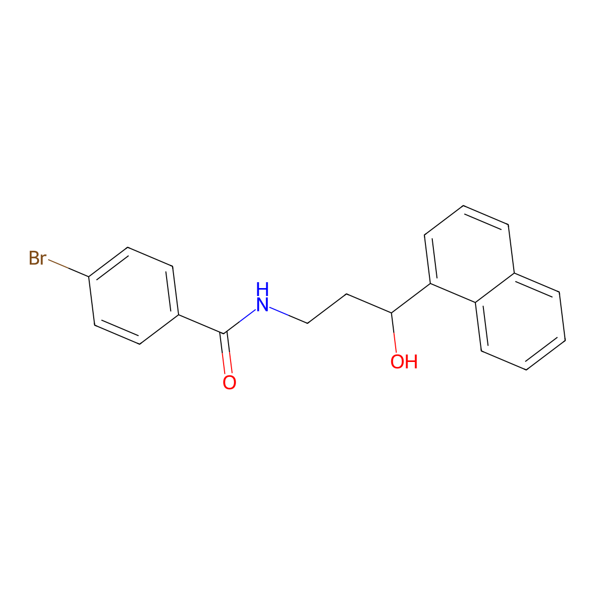 4-Bromo-N-[3-hydroxy-3-(naphthalen-1-YL)propyl]benzamide molecular structure, CAS 1421449-62-8